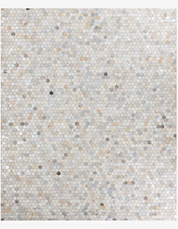 8' 1 x 9' 9 Cowhide Leather Rug