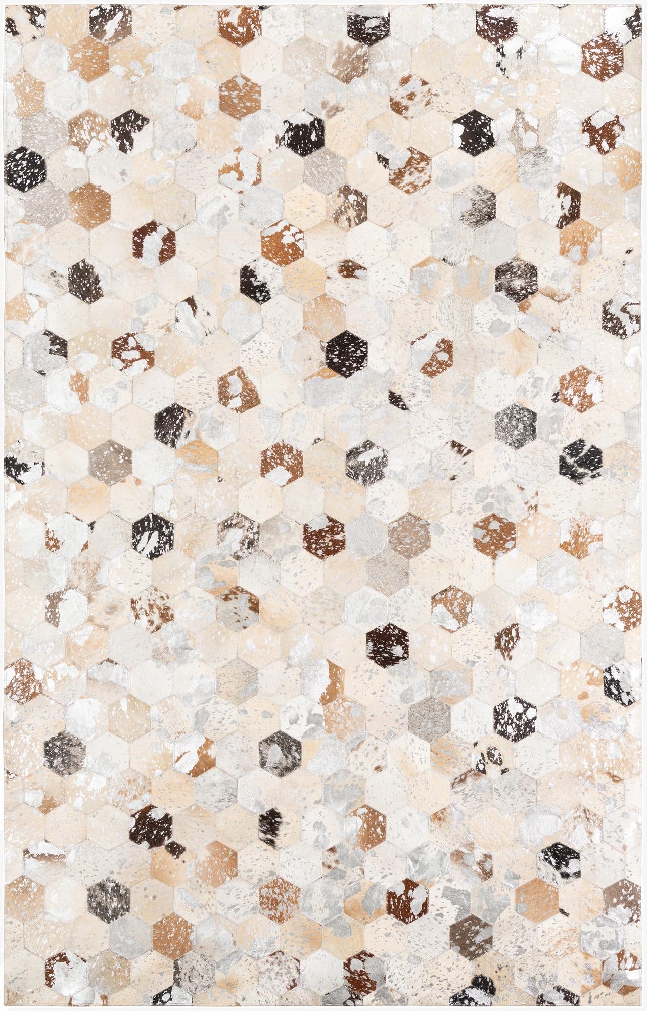 5' x 8' Cowhide Leather Rug