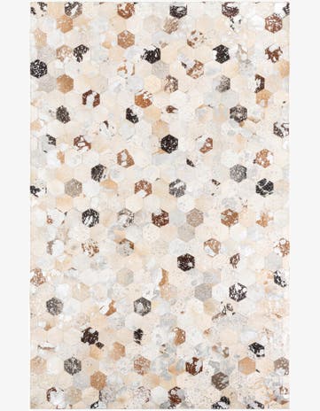 5' x 8' Cowhide Leather Rug