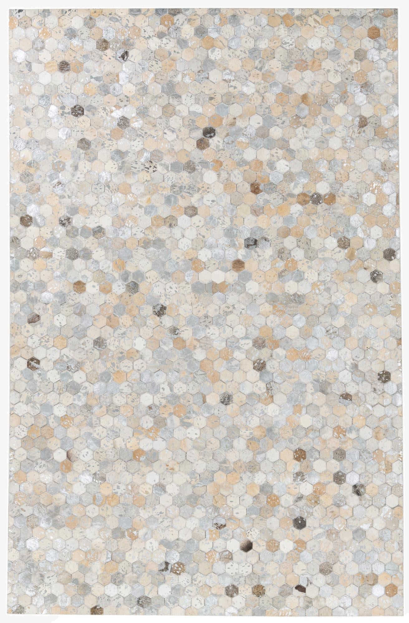 5' 1 x 8' Cowhide Leather Rug