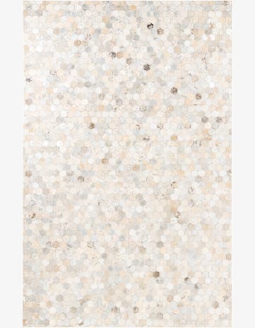 5' 1 x 8' Cowhide Leather Rug