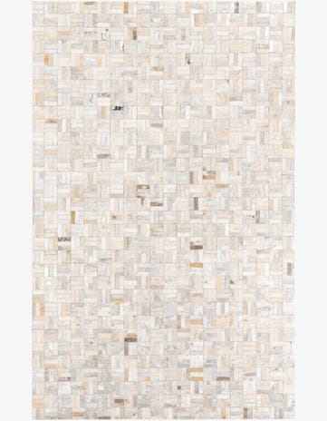 5' x 7' 10 Cowhide Leather Rug