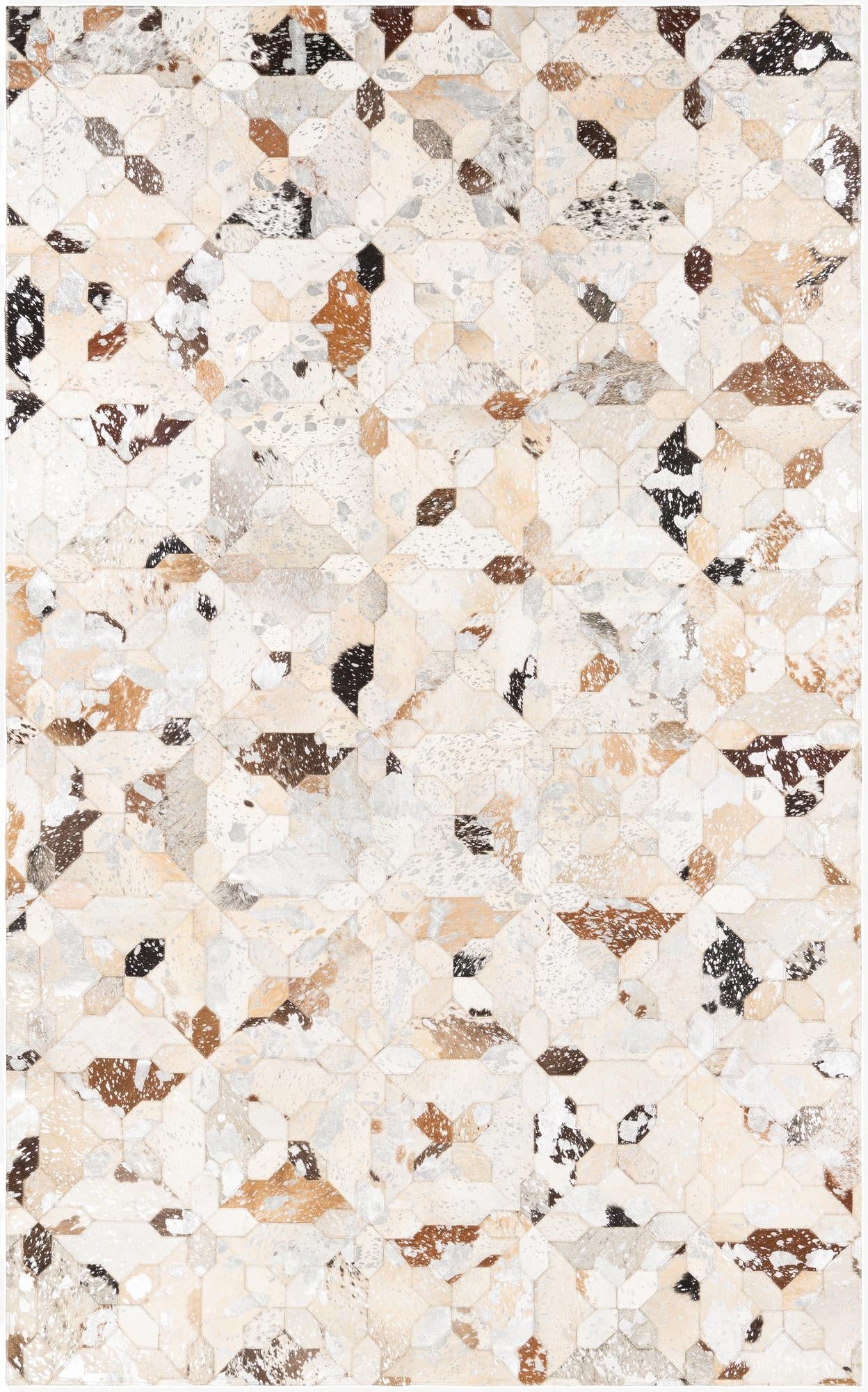 5' x 8' Cowhide Leather Rug