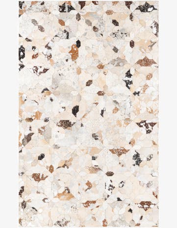 5' x 8' Cowhide Leather Rug