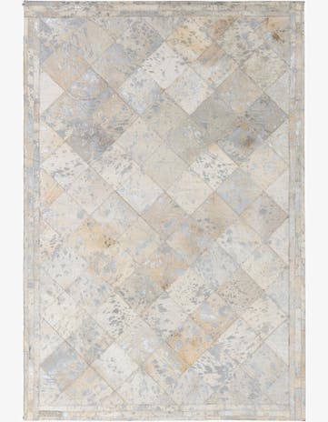 4' x 5' 10 Cowhide Leather Rug