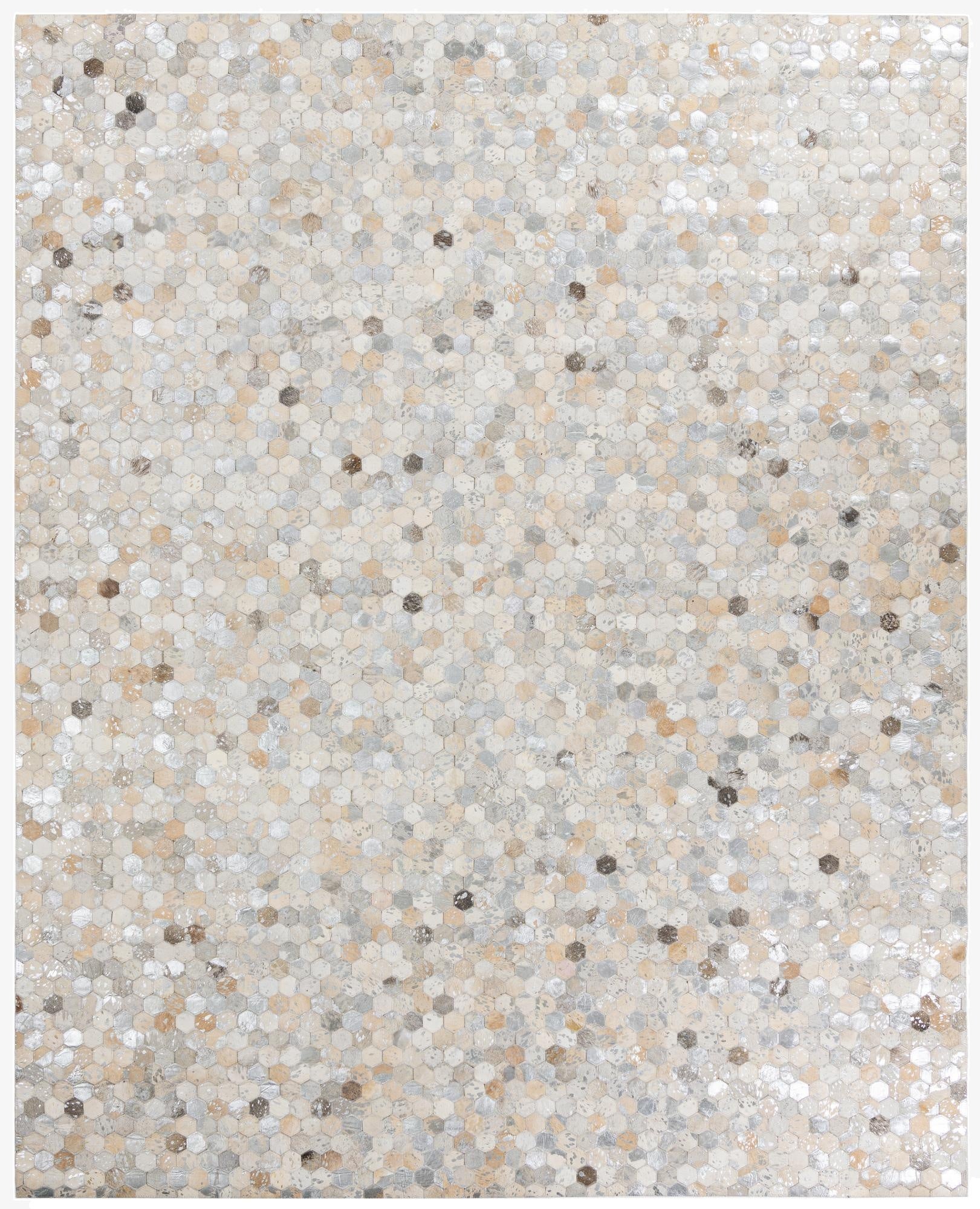 7' 10 x 9' 10 Cowhide Leather Rug