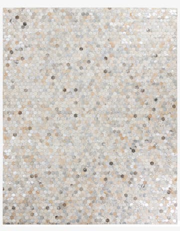 7' 10 x 9' 10 Cowhide Leather Rug