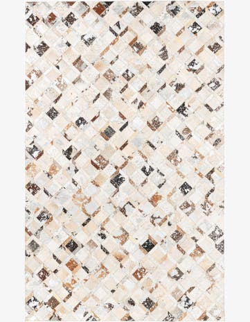 5' x 8' Cowhide Leather Rug