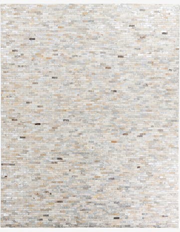 7' 9 x 9' 8 Cowhide Leather Rug