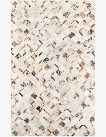 5' x 8' Cowhide Leather Rug