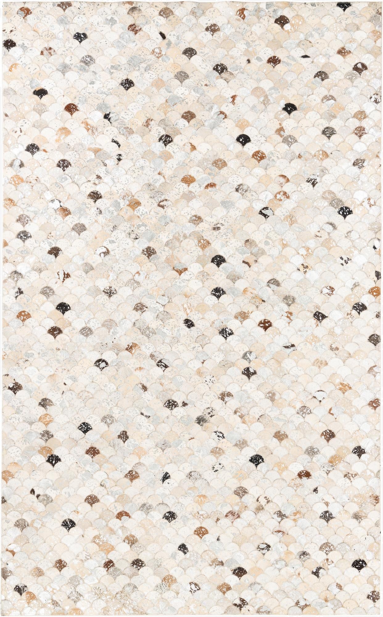 5' x 8' 1 Cowhide Leather Rug