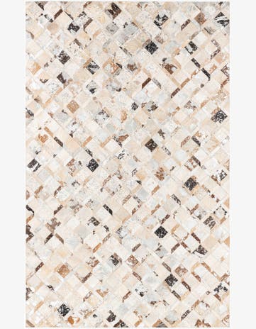 5' x 8' Cowhide Leather Rug