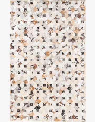 5' x 8' Cowhide Leather Rug
