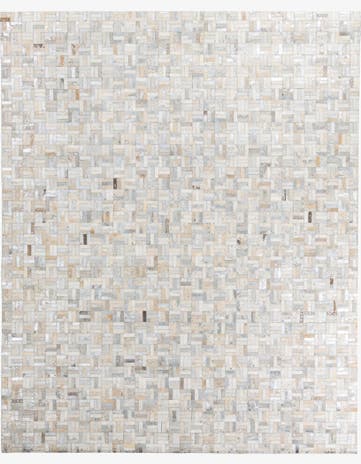 7' 10 x 9' 8 Cowhide Leather Rug