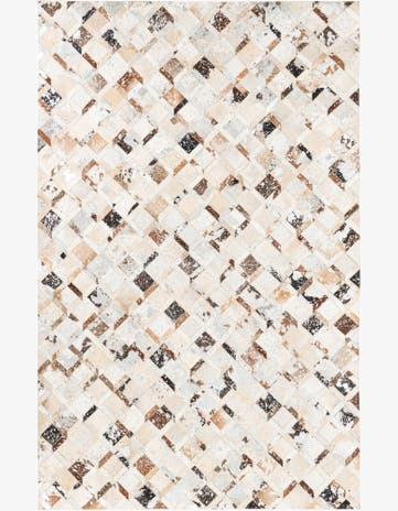 5' x 7' 10 Cowhide Leather Rug