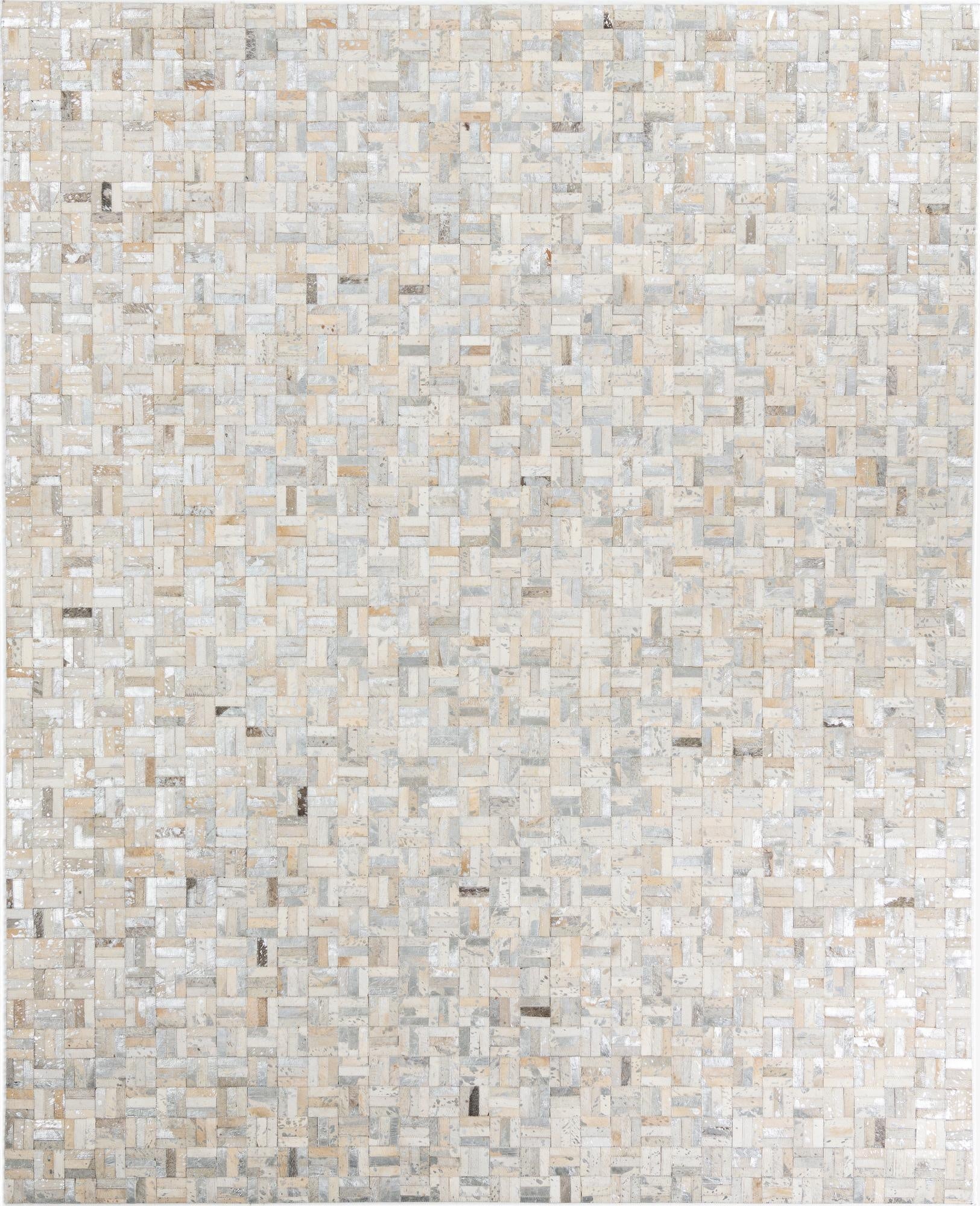 8' x 9' 9 Cowhide Leather Rug