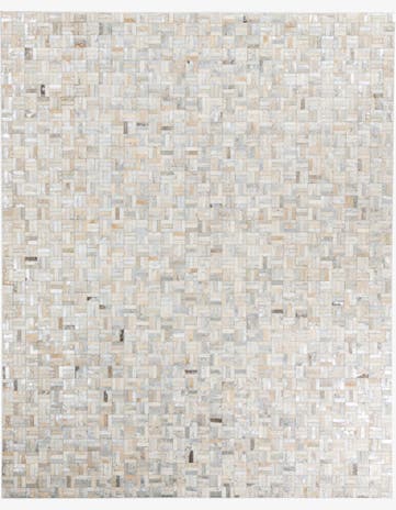 8' x 9' 9 Cowhide Leather Rug