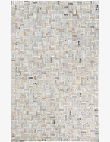 5' x 7' 10 Cowhide Leather Rug