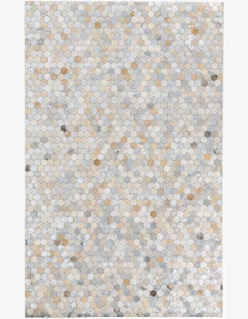 5' x 8' Cowhide Leather Rug