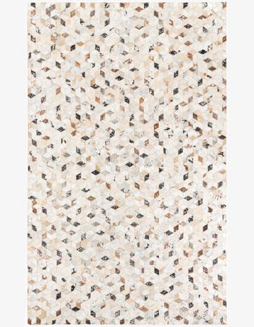 5' x 8' Cowhide Leather Rug
