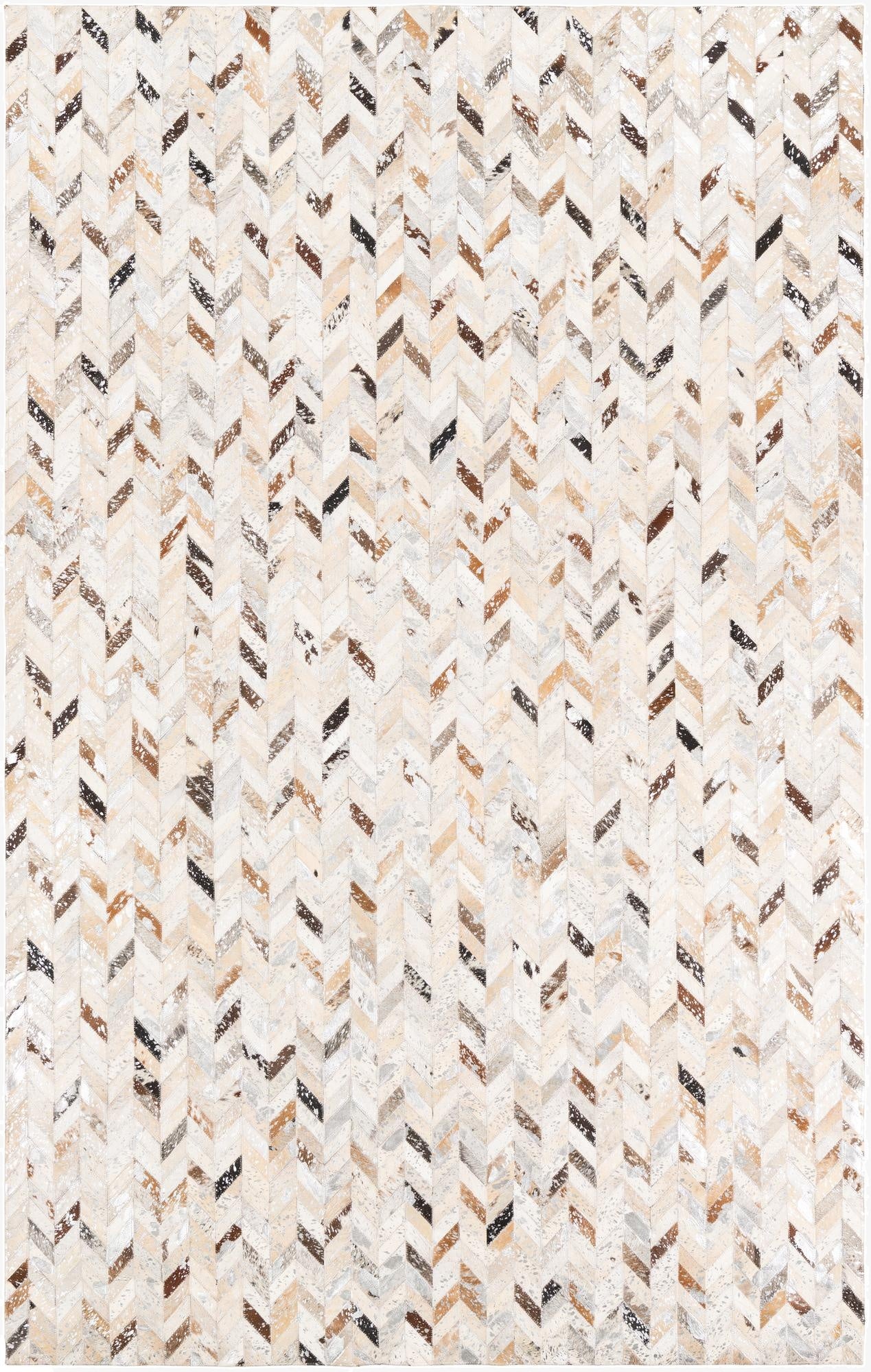 5' x 8' Cowhide Leather Rug