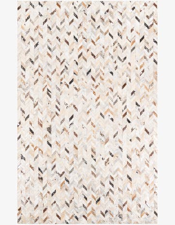 5' x 8' Cowhide Leather Rug