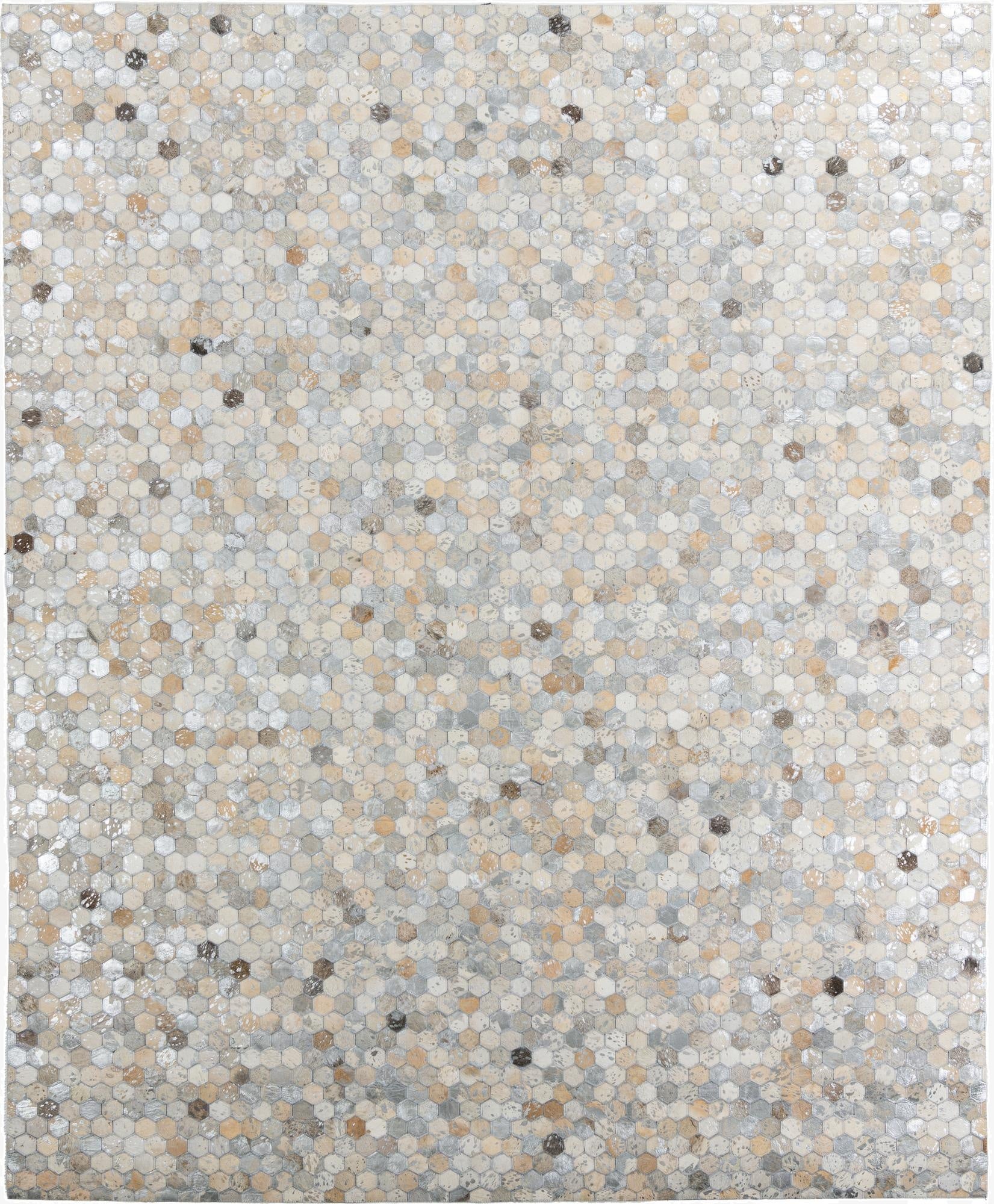 8' x 9' 8 Cowhide Leather Rug