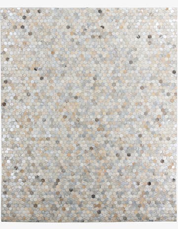 8' x 9' 8 Cowhide Leather Rug