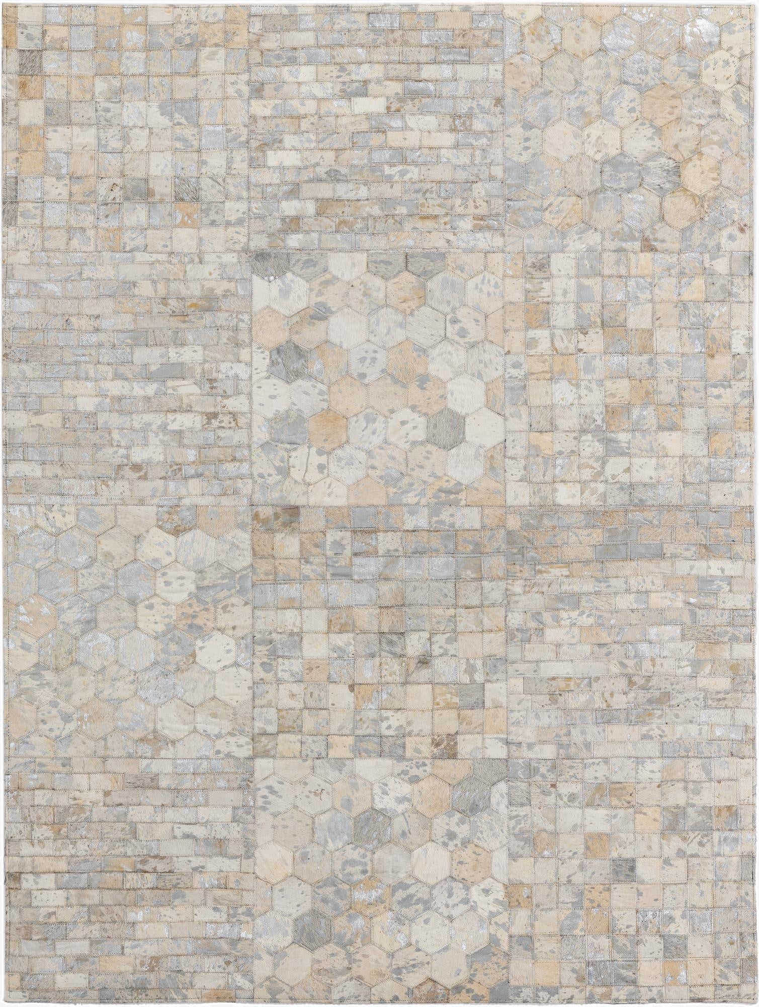 3' 8 x 4' 10 Cowhide Leather Rug