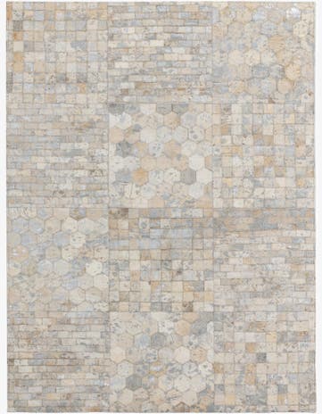 3' 8 x 4' 10 Cowhide Leather Rug