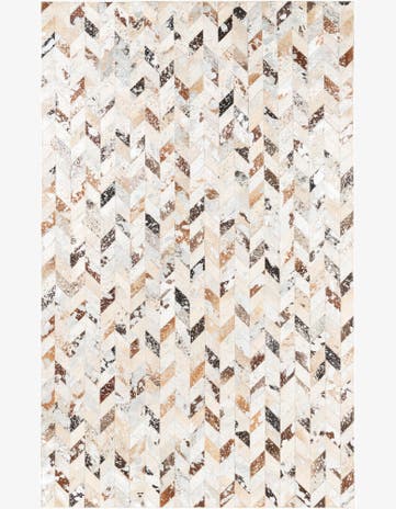 5' x 8' Cowhide Leather Rug