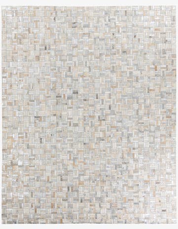 8' x 9' 10 Cowhide Leather Rug