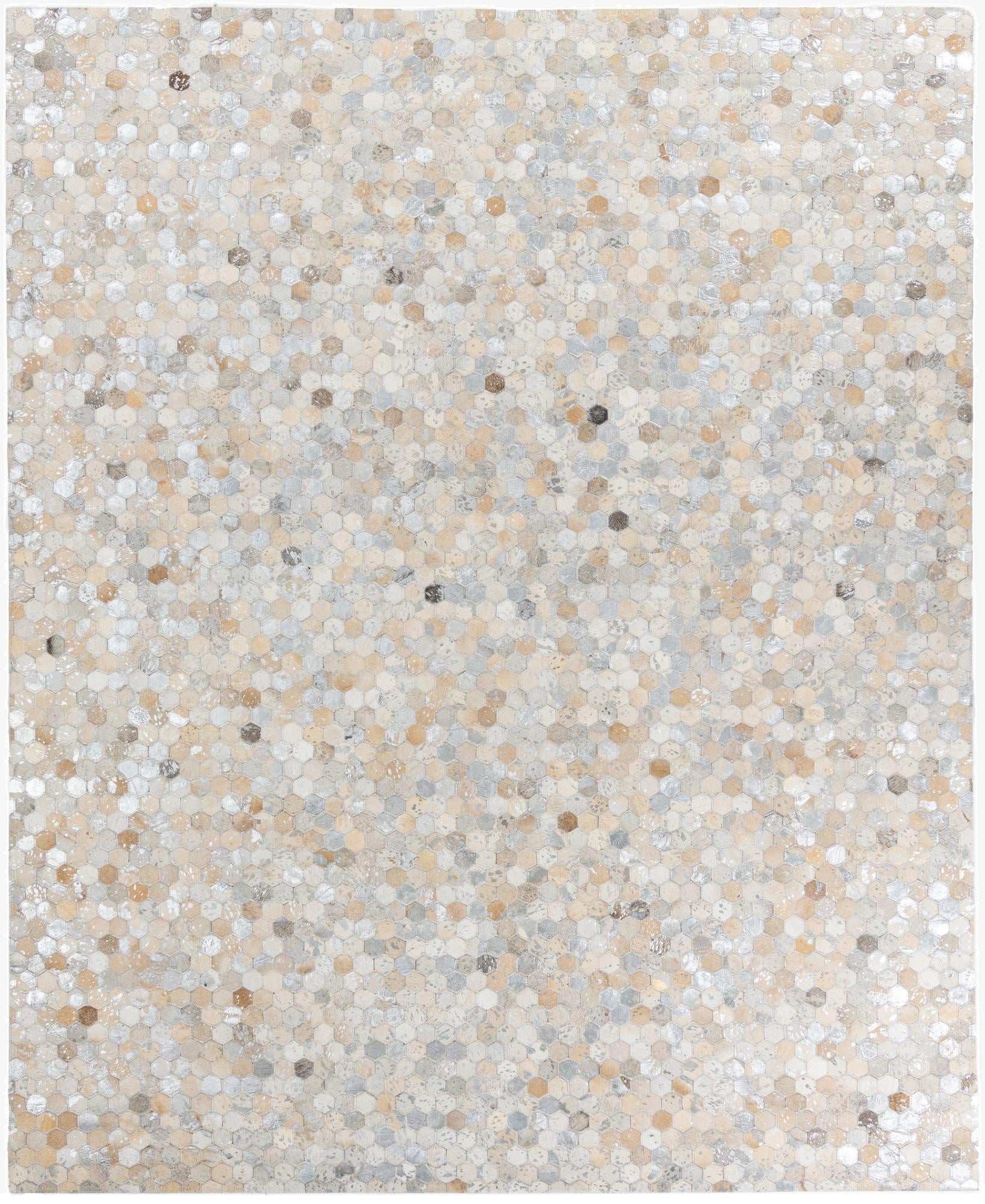 8' x 9' 9 Cowhide Leather Rug