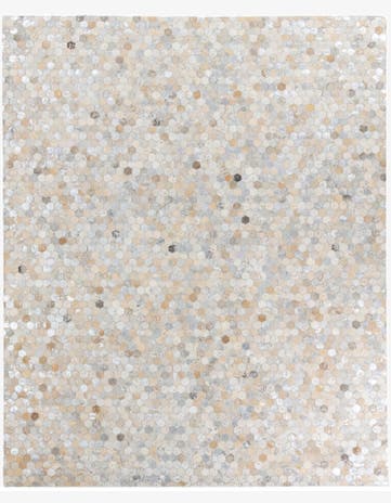 8' x 9' 9 Cowhide Leather Rug