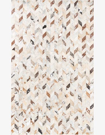 5' x 8' Cowhide Leather Rug