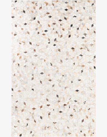 5' x 8' 1 Cowhide Leather Rug