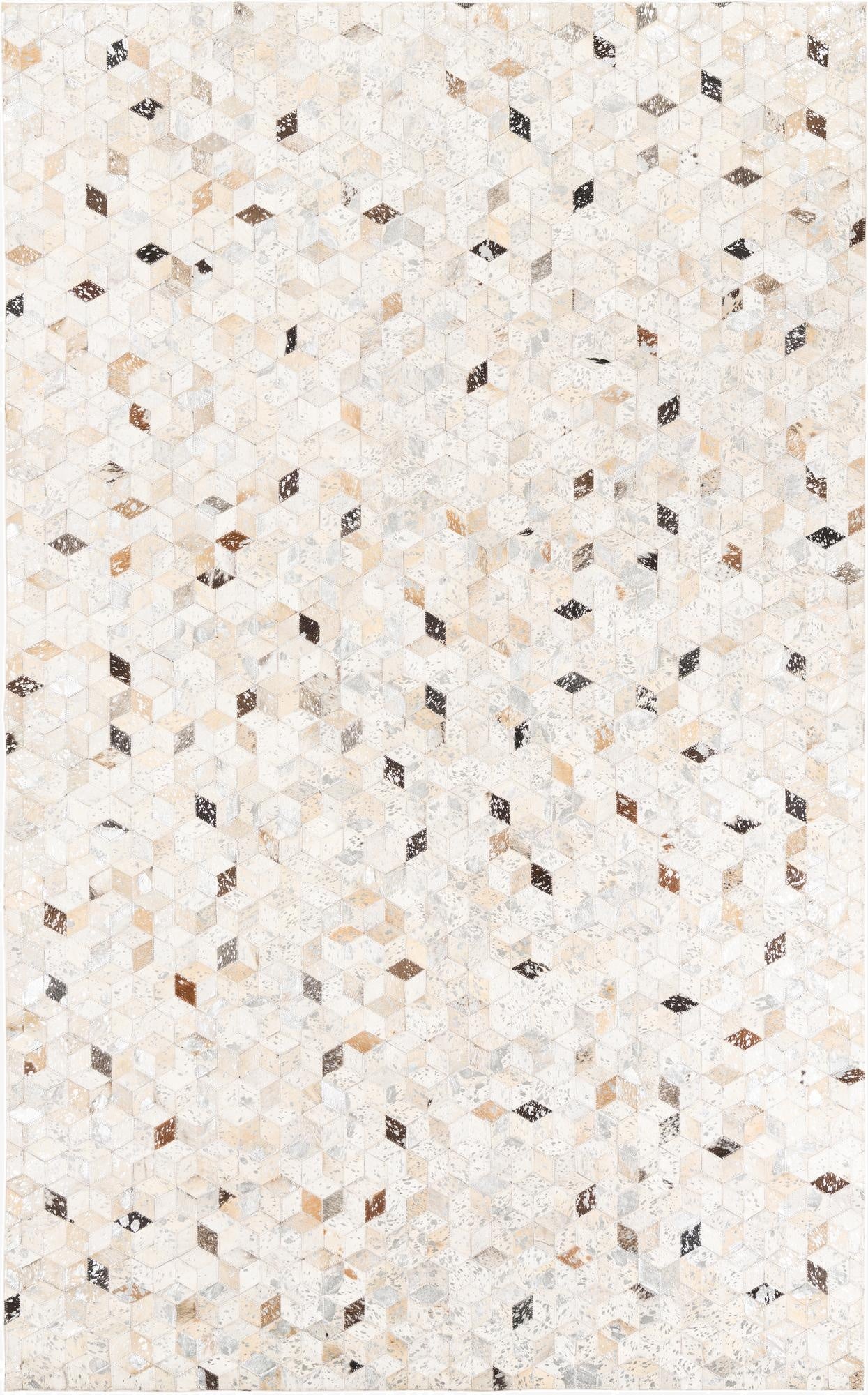 5' x 8' Cowhide Leather Rug