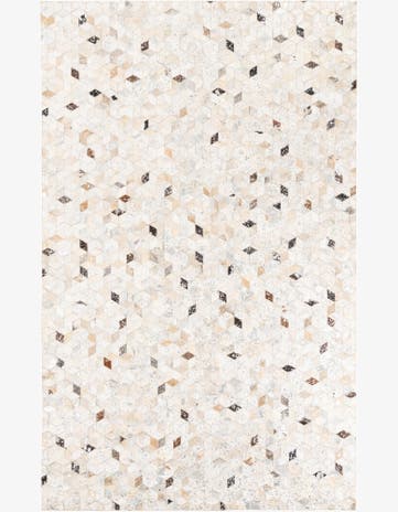 5' x 8' Cowhide Leather Rug