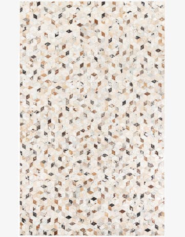 5' x 8' Cowhide Leather Rug