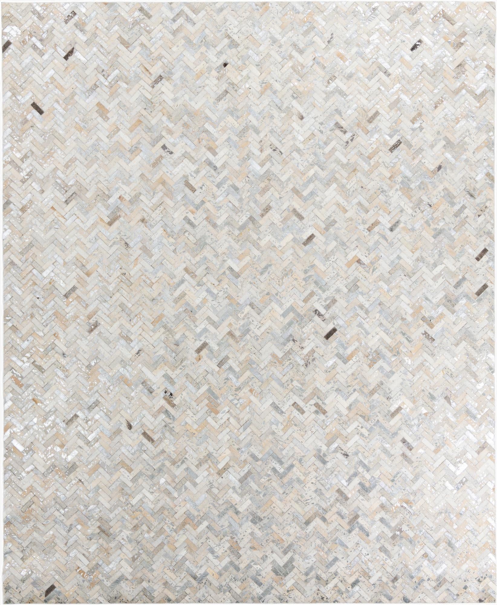 8' x 9' 10 Cowhide Leather Rug