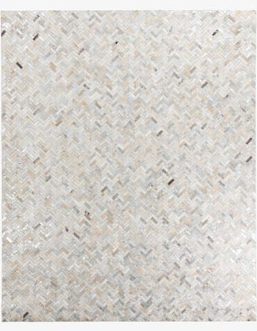 8' x 9' 10 Cowhide Leather Rug