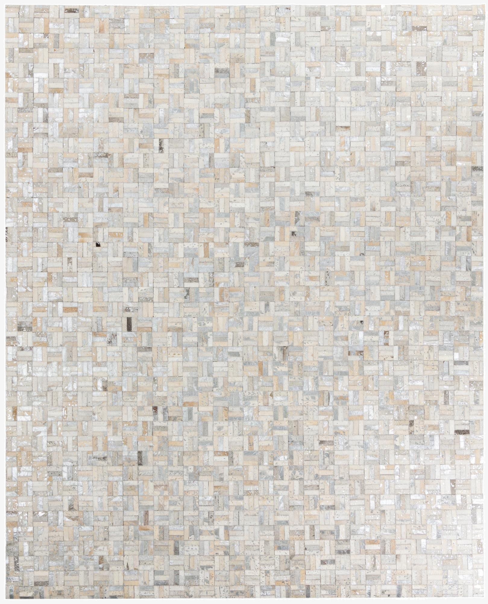 7' 10 x 9' 9 Cowhide Leather Rug