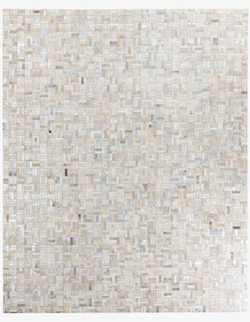 7' 10 x 9' 9 Cowhide Leather Rug