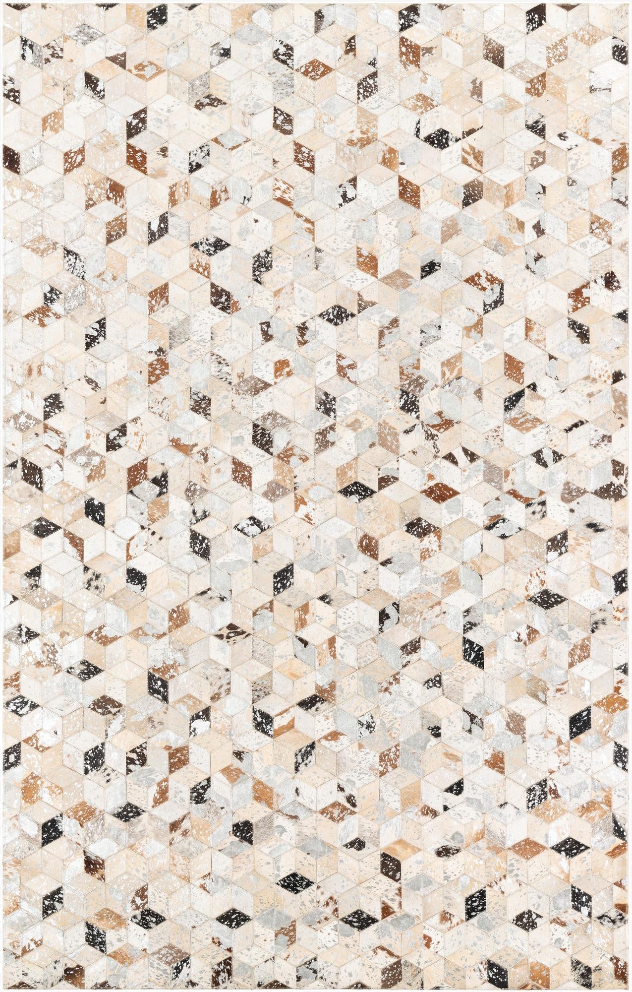 5' x 8' Cowhide Leather Rug