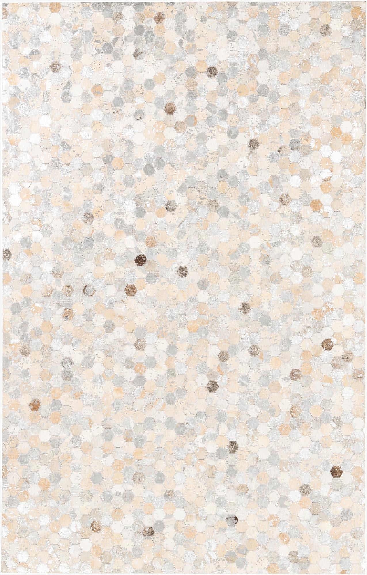 5' 1 x 8' Cowhide Leather Rug