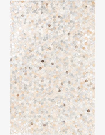 5' 1 x 8' Cowhide Leather Rug