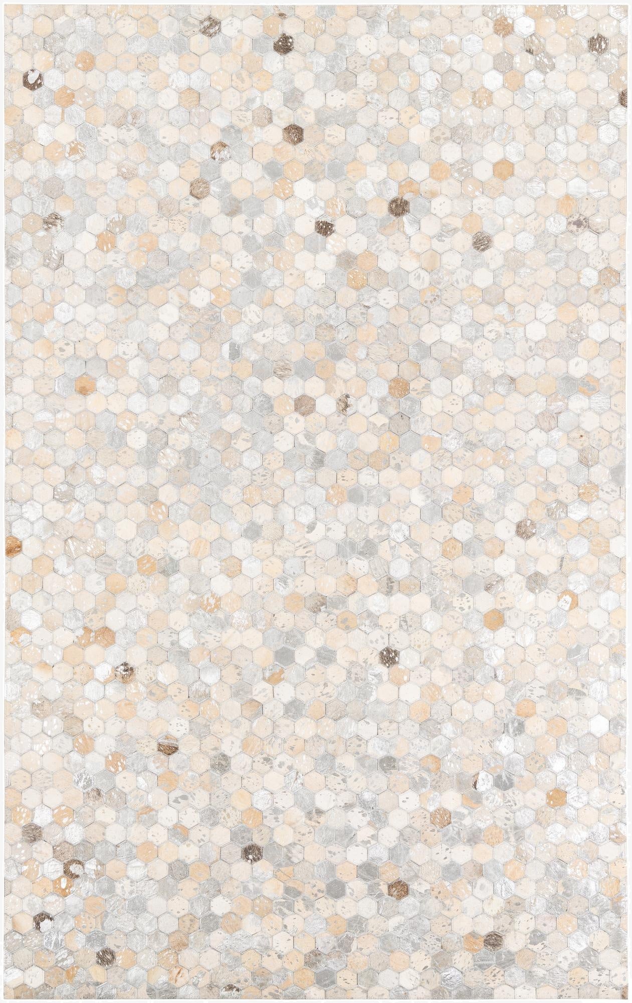 5' x 8' Cowhide Leather Rug