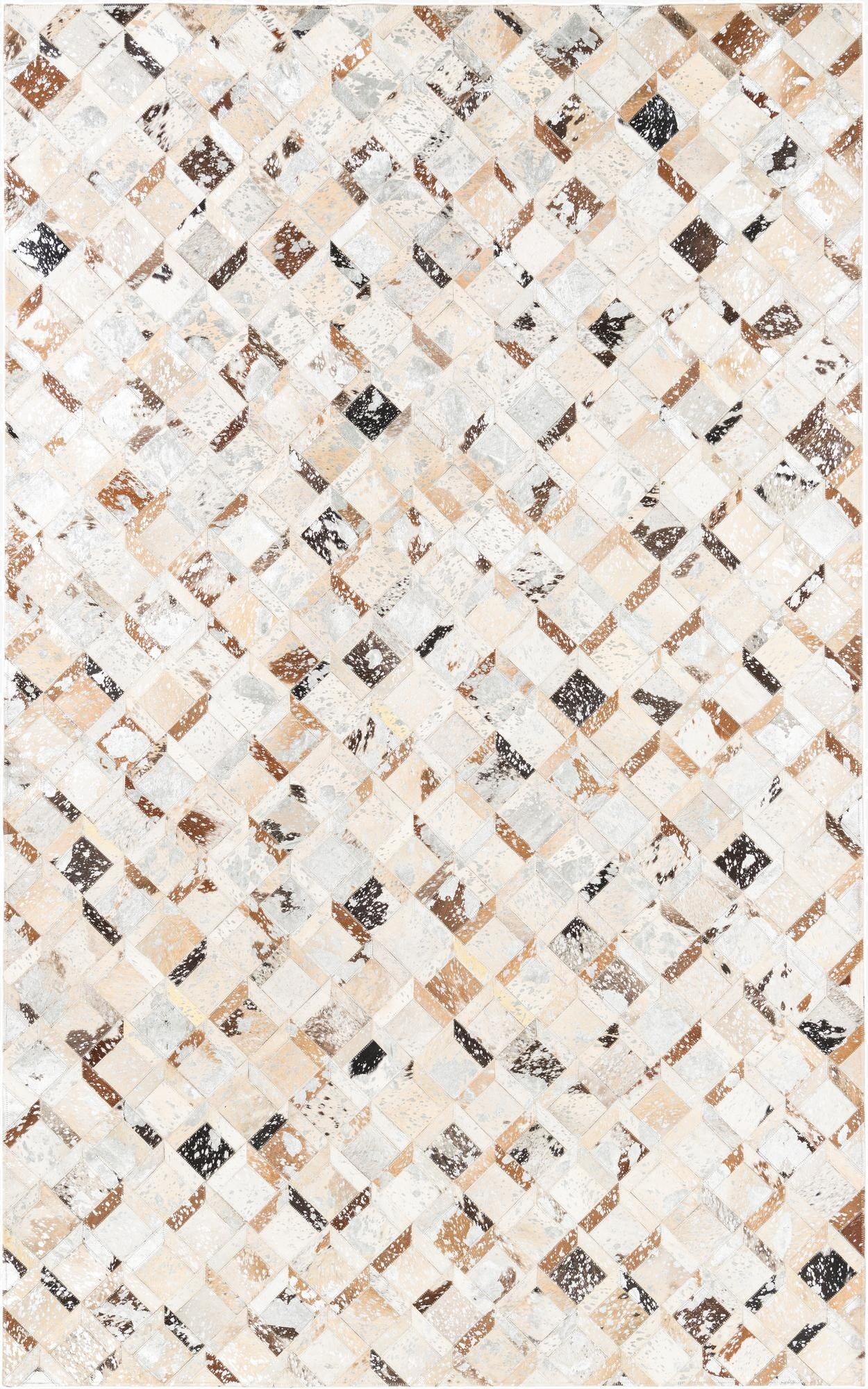 5' x 8' Cowhide Leather Rug