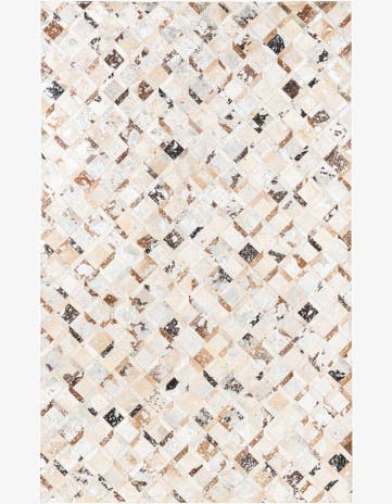 5' x 8' Cowhide Leather Rug