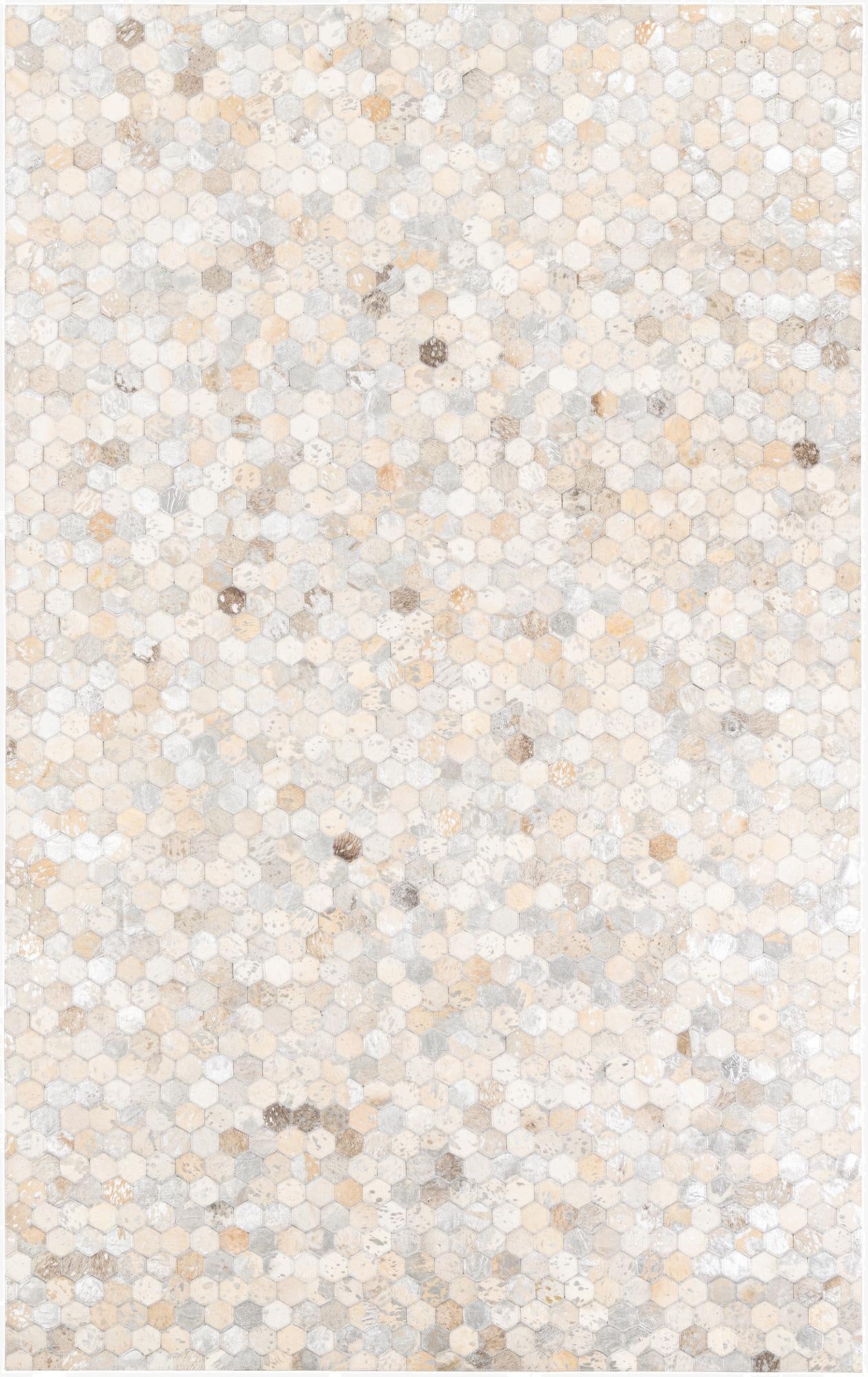 5' x 8' Cowhide Leather Rug